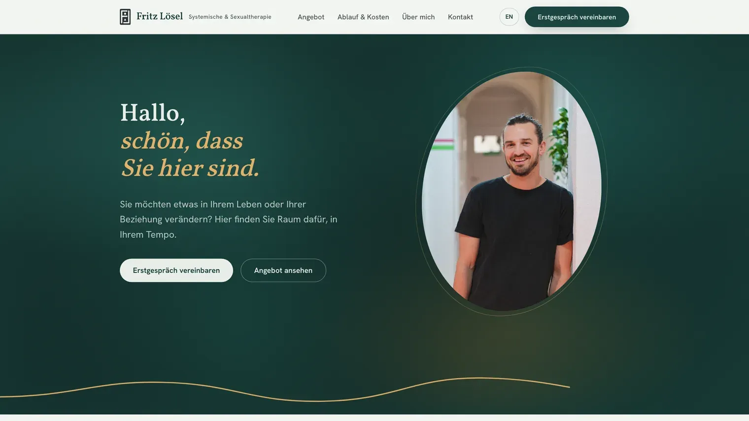 Home page of the Fritz Lösel therapy practice website